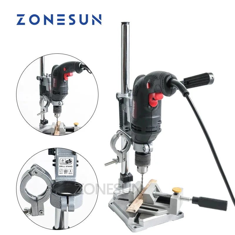 Фото ZONESUN: Фиксированный держатель для электрической дрели, кронштейн для шлифовальной машины Dremel, подставка-зажим, аксессуары для шлифовальных машин для деревообработки №1