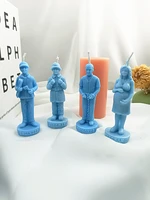 human figure fireman engineer pregnant woman prisoner aromatherapy candle mold resin clay epoxy diy gifts