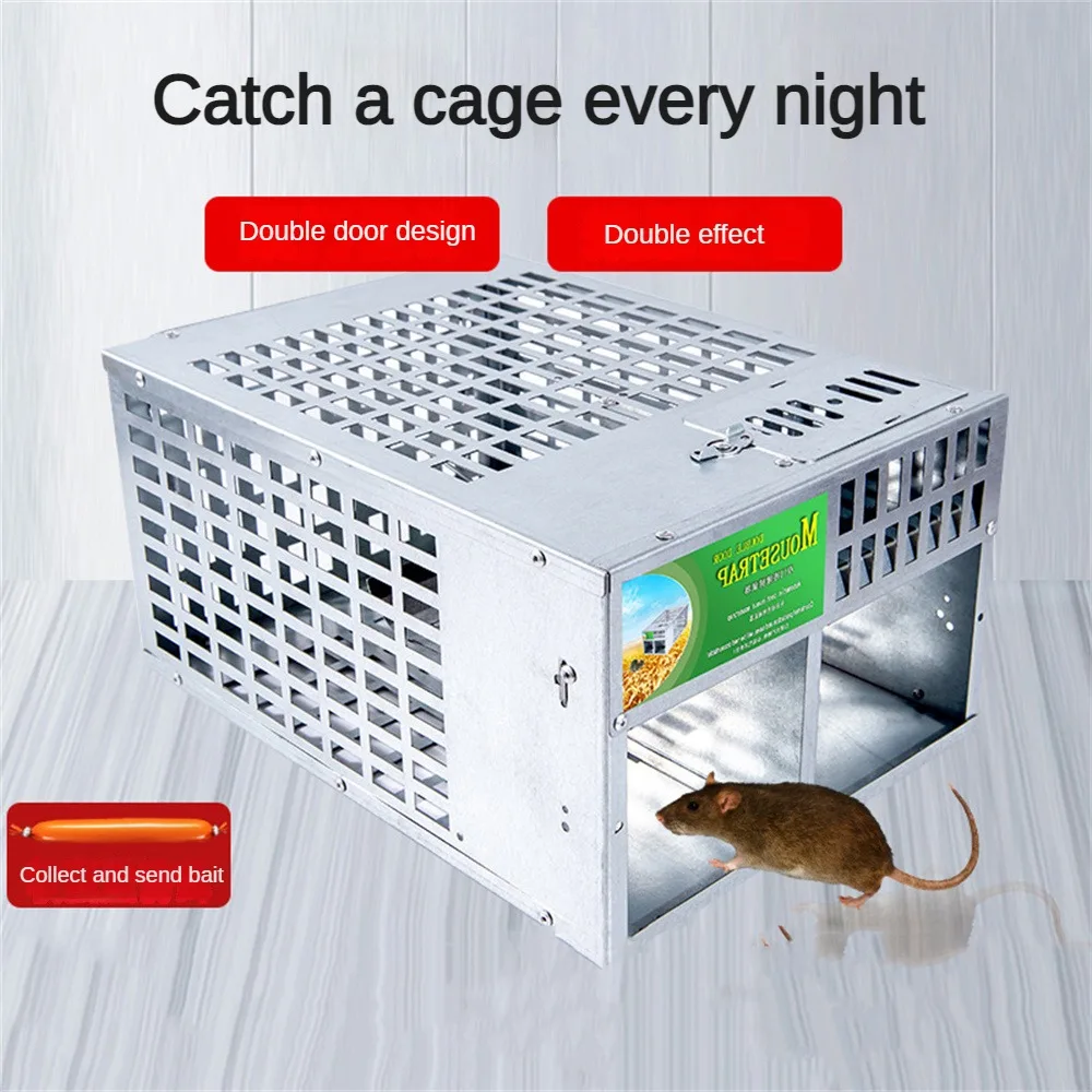 

Indoor Outdoor Rat Trap Rat Cage Metal Non-toxic Self-locking Safety Pest Repeller Pest Control Products Mouse Trap Rats Cage
