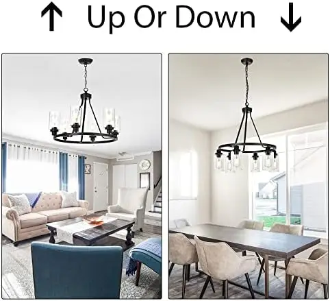 

Lights Round Chandelier Brushed Nickel Island Lighting Dining Room Lighting Fixtures Hanging Glass Pendant Light for Kitchen Liv