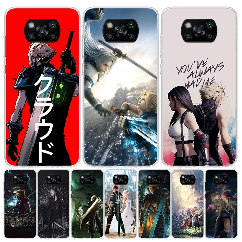 Фото Чехол для телефона Final Fantasy с аниме для Xiaomi Poco X6 X5 X4 X3 Nfc F6 F5 Pro F4 Gt F3 F2 F1 M5S M4 M3 Art Customized Coque Capa №1