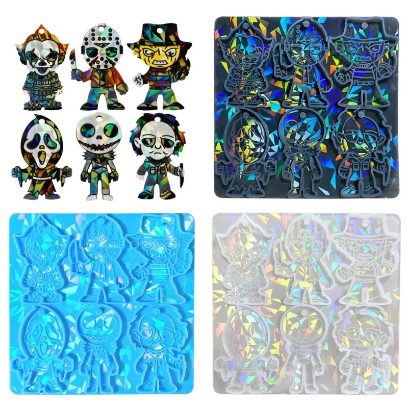 Голографическое украшение на Хэллоуин подвеска уличная силиконовая форма