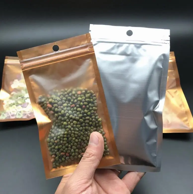 1000 шт. 10 размеров внутренняя золотая майларовая сумка с передней частью матовые