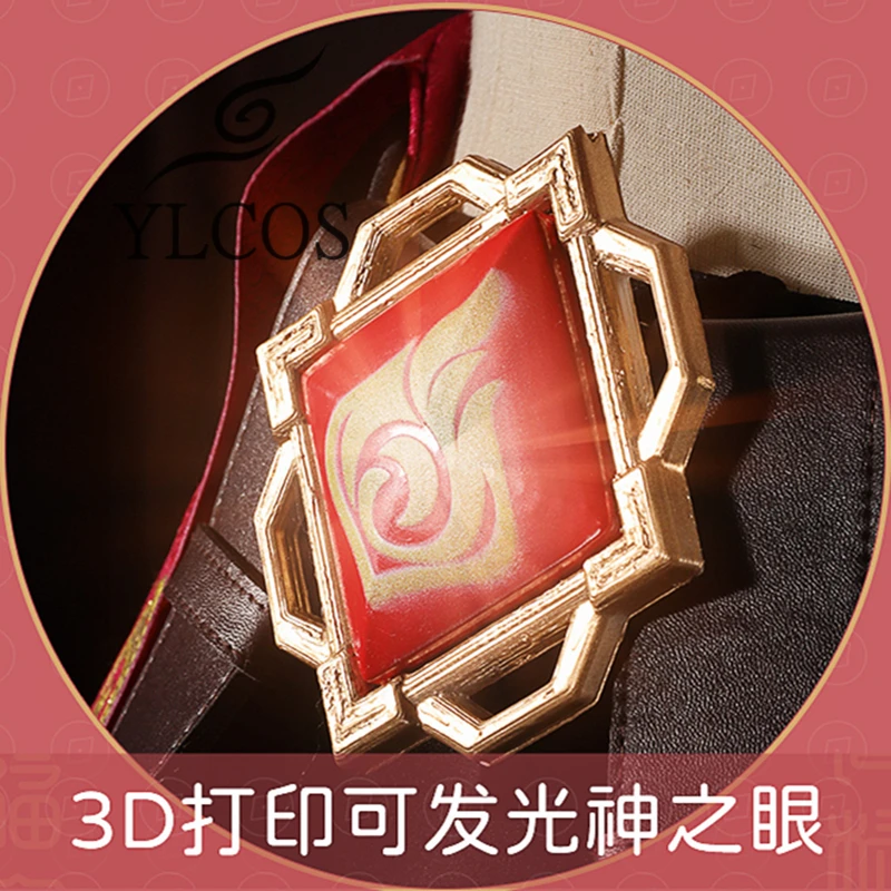 Game Genshin Impact Yanfei Cosplay Costume Wig Halloween Party High Quality Uniforms For Women Girls Suit