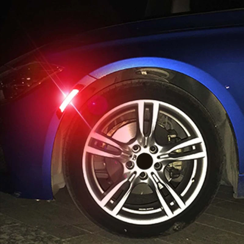 

Carbon Fiber Red Power Reflective Wheel Brow Protection Sticker Car Exterior Sticker Makes It Simple And Not Easy To Fall Off