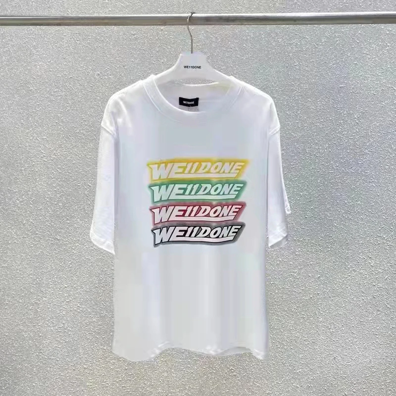 WE11DONE Short Sleeve Cotton Logo Print Oversized Men Women 1:1 We11done T shirt