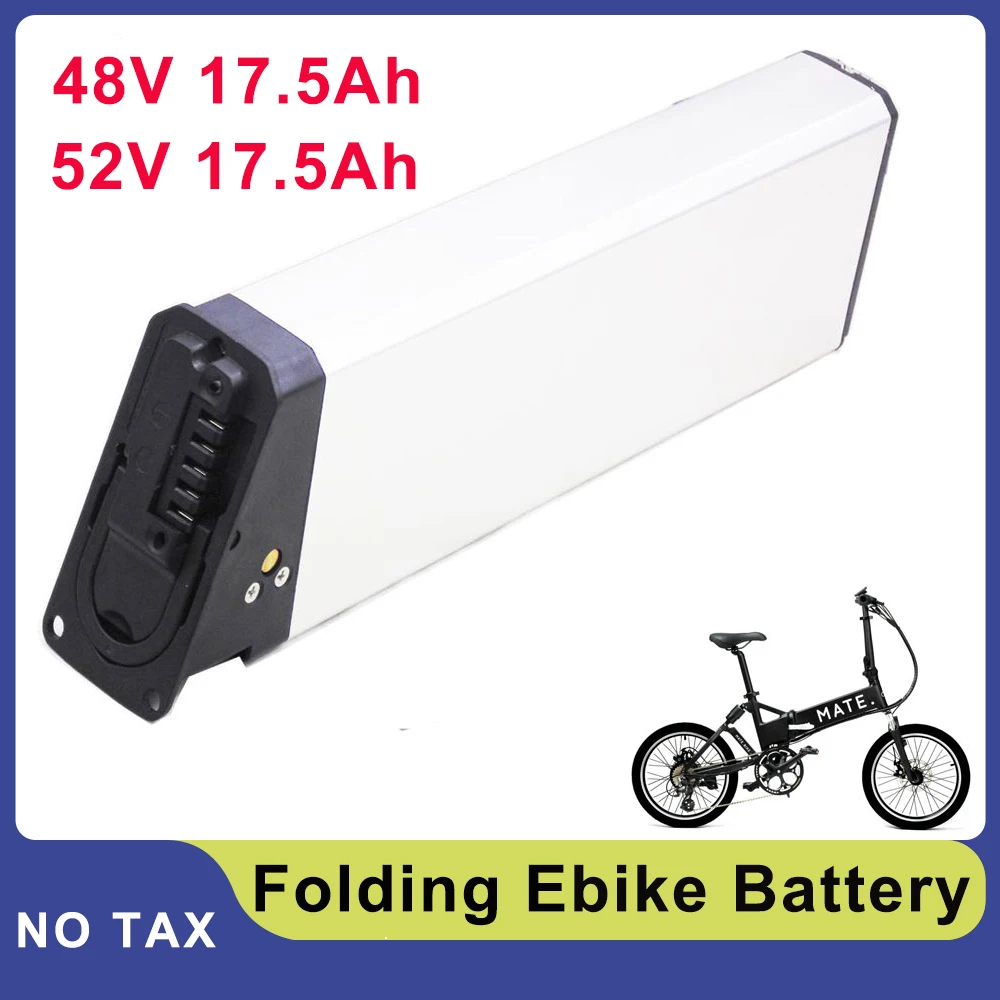 Replacement Ebike Battery Hiden 48V 52V 13Ah 17.5Ah For Mate X Electric Folding Fat Tyre City Bike Lithium Batteries 250W 750W