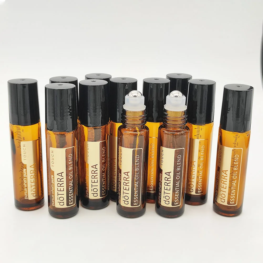 

12Pcs 10ml Amber Glass Roll On Bottle With Stainless Steel Balls Empty Essential Oil Roller Bottle Perfume Bottle For Fragrance
