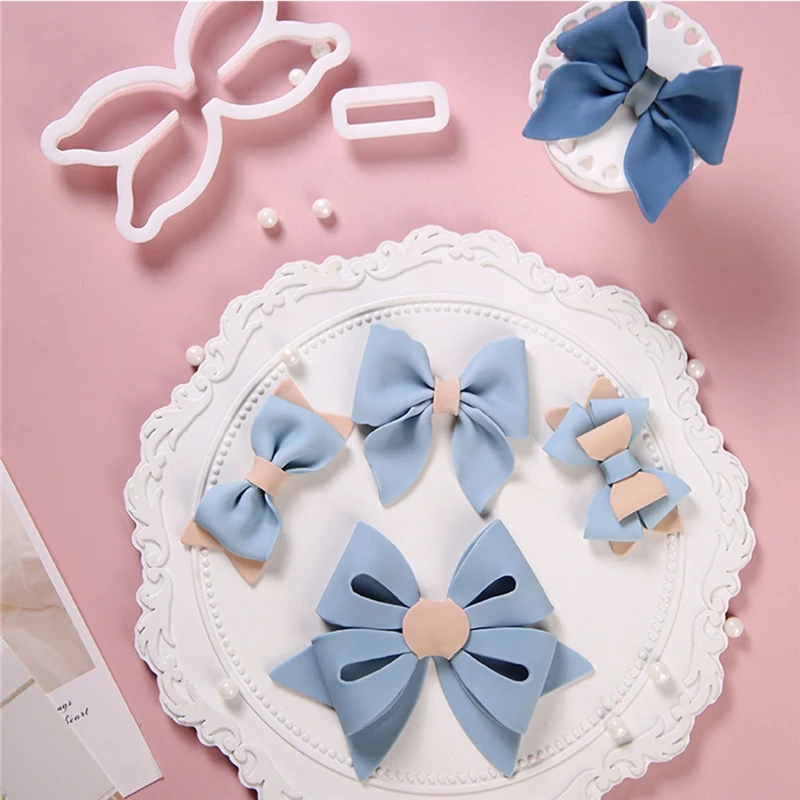 

Aomily 6 Styles 3D Bowknot Cutting Mould Food Grade Fondant Cake Cookie Baking Pastry Chocolate Mold Jelly Kitchen Baking Tool