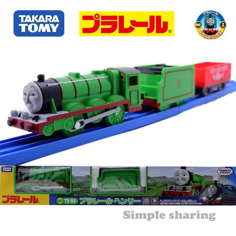 

Takara TOMY Pla-rail PLARAIL TS-03 THE TANK ENGINE HENRY Figure Train Mould Diecast Baby Toys Drived With Battery