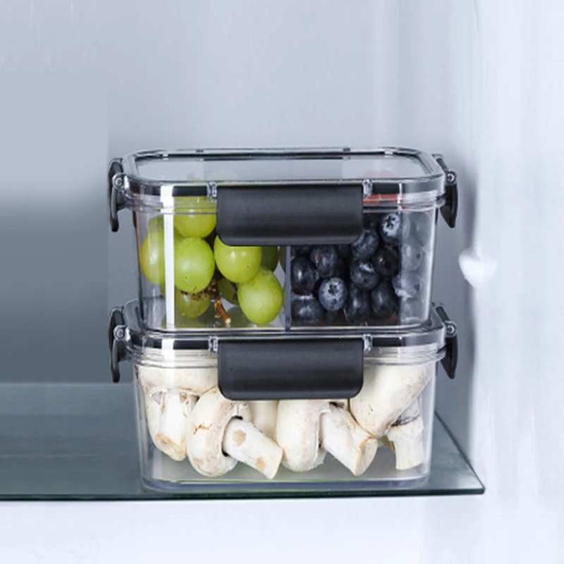 

Lunch Box Square Refrigerator Storage Box Reusable PP Kitchen Food Fruit and Vegetable Useful Refrigerator Kitchen