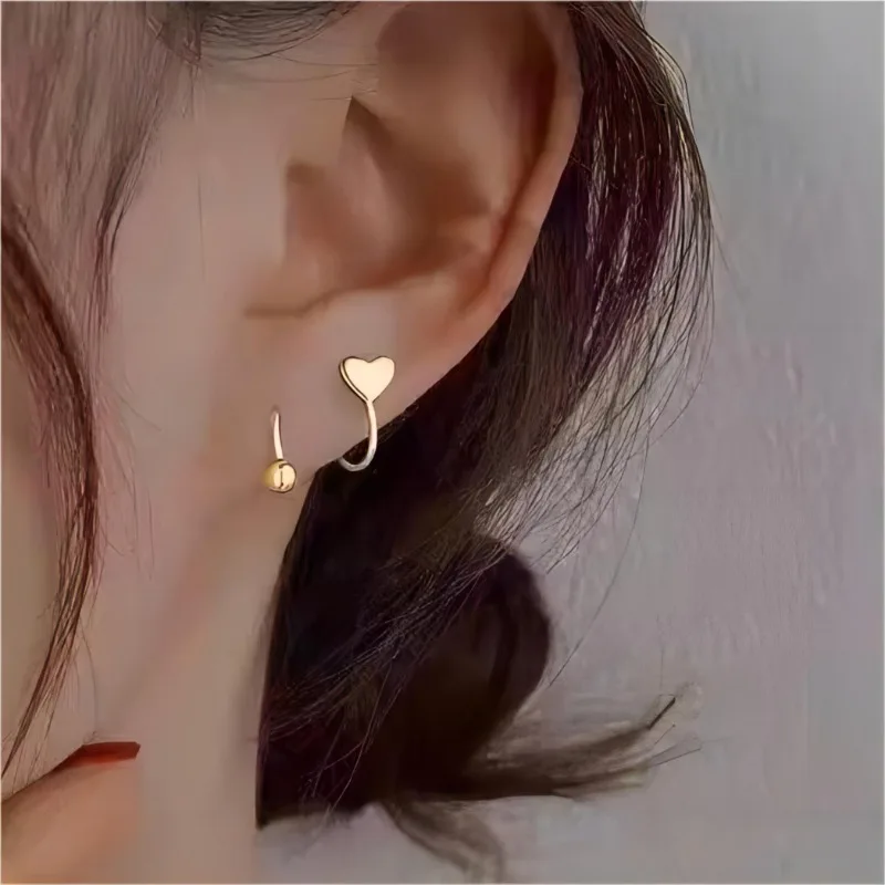 Простые Модные универсальные сферические серьги со звездами в виде спирали