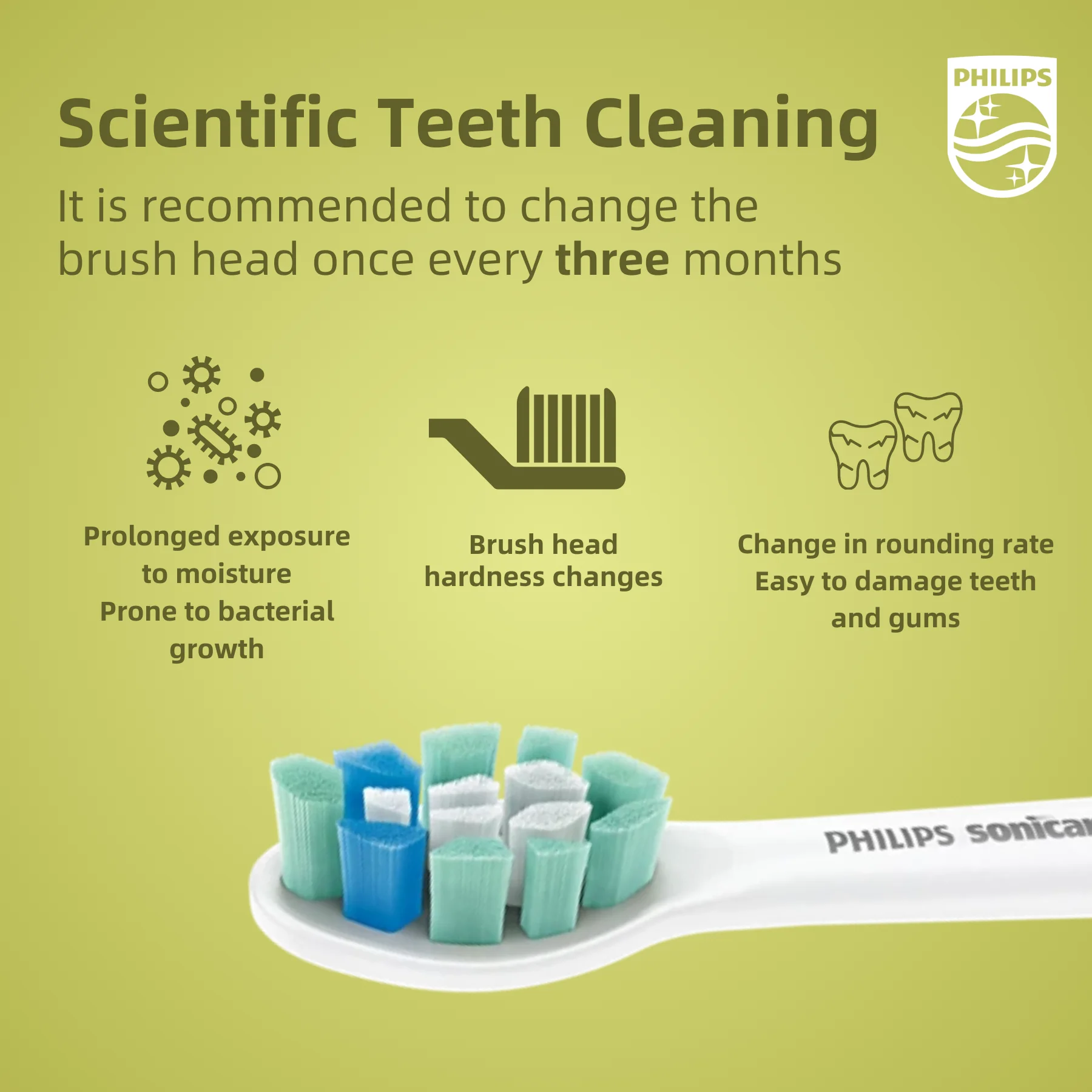 Сменная насадка Philips Sonicare C2 Optimal HX9024 белая (3 шт.) для зубной щетки