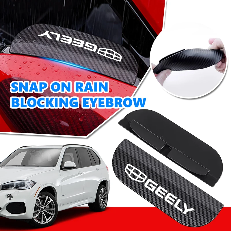 Фото Для Geely 2 шт. накладки на боковые зеркала заднего вида из углеродного волокна, защита от дождя, для моделей NL3 EX7 X7 EC7 GX7 GT GC9 X6 Geometry Tugella GX3 CK №1