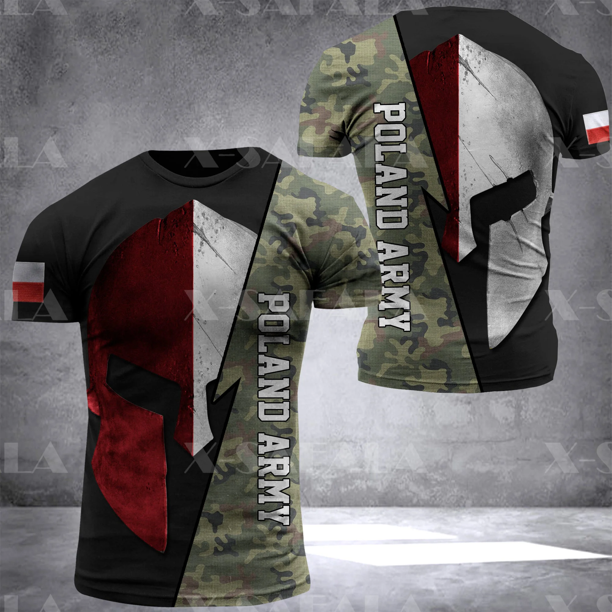 

POLAND Veteran ARMY Soldier Country Flag 3D Printed High Quality Milk Fiber T-shirt Summer Round Neck Men Female Casual Top-5