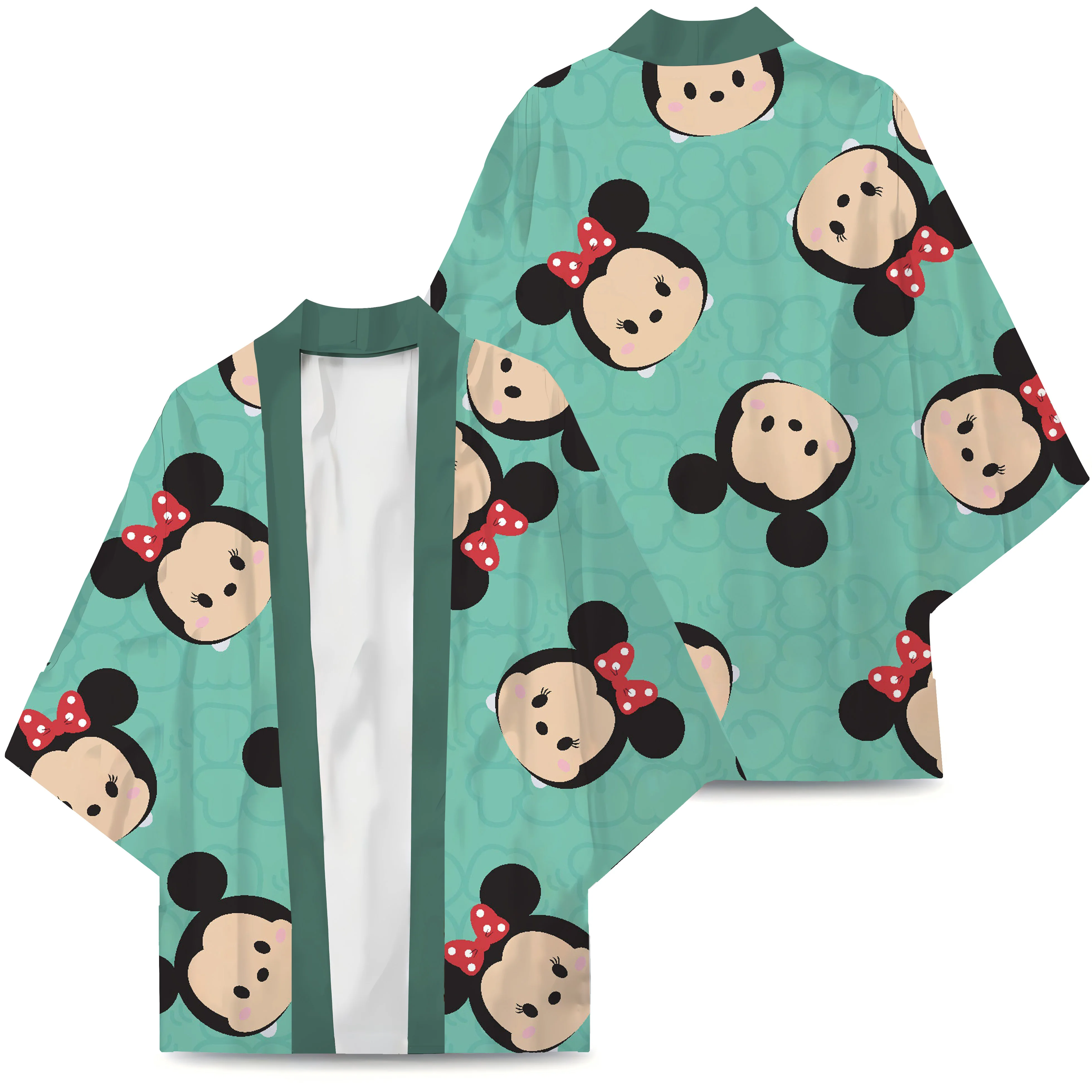 Мужские куртки Минни Маус Одежда Футболки Кимоно Дисней Аниме Косплей Футболка с