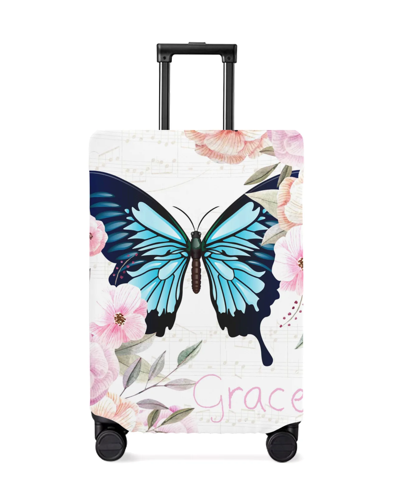 

Butterfly Flower Music Notes Travel Luggage Cover Elastic Baggage Cover Suitcase Case Dust Cover Travel Accessories