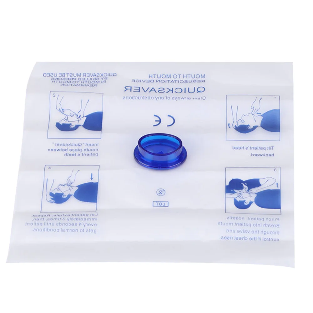 

1pcs Disposable Mouth To Mouth CPR Breathing Mask Breathing Mask Breathing Respirator CPR Mask Emergency One-way Valve