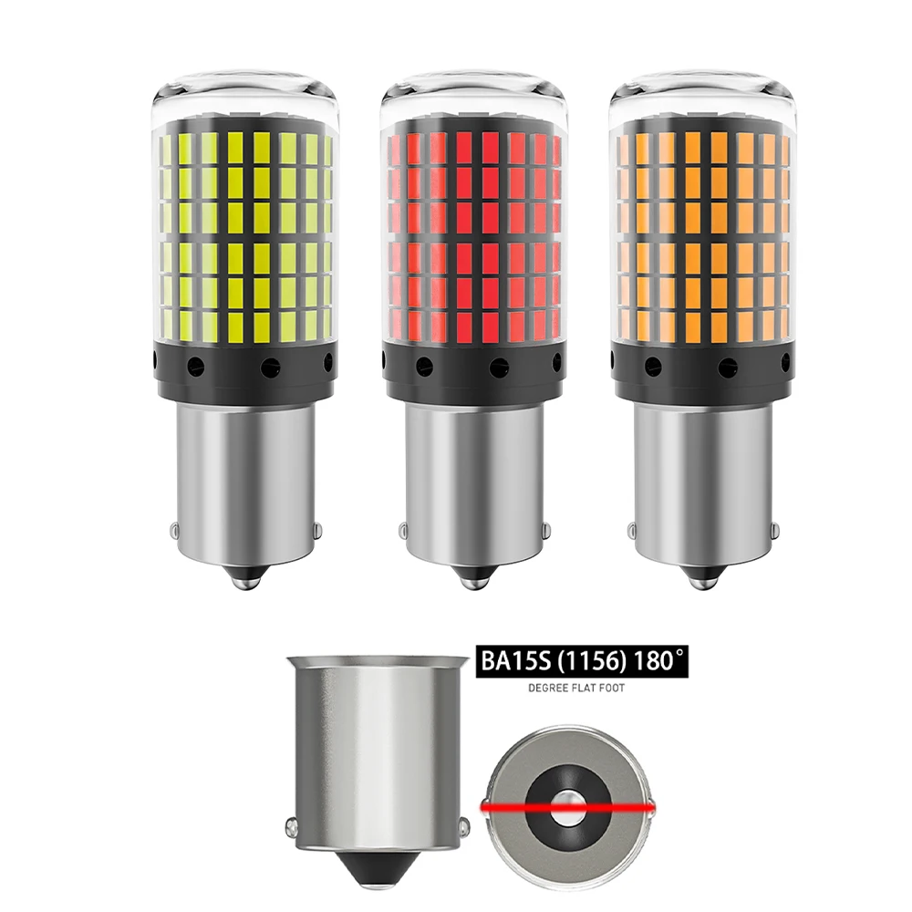 

Oprah 2 Шт. Суперяркие Светодиодные Лампы Для Поворотников PY21W P21W LED 1156 1157 BAY15D P21/5W Canbus Без Ошибок 3014SMD 1...