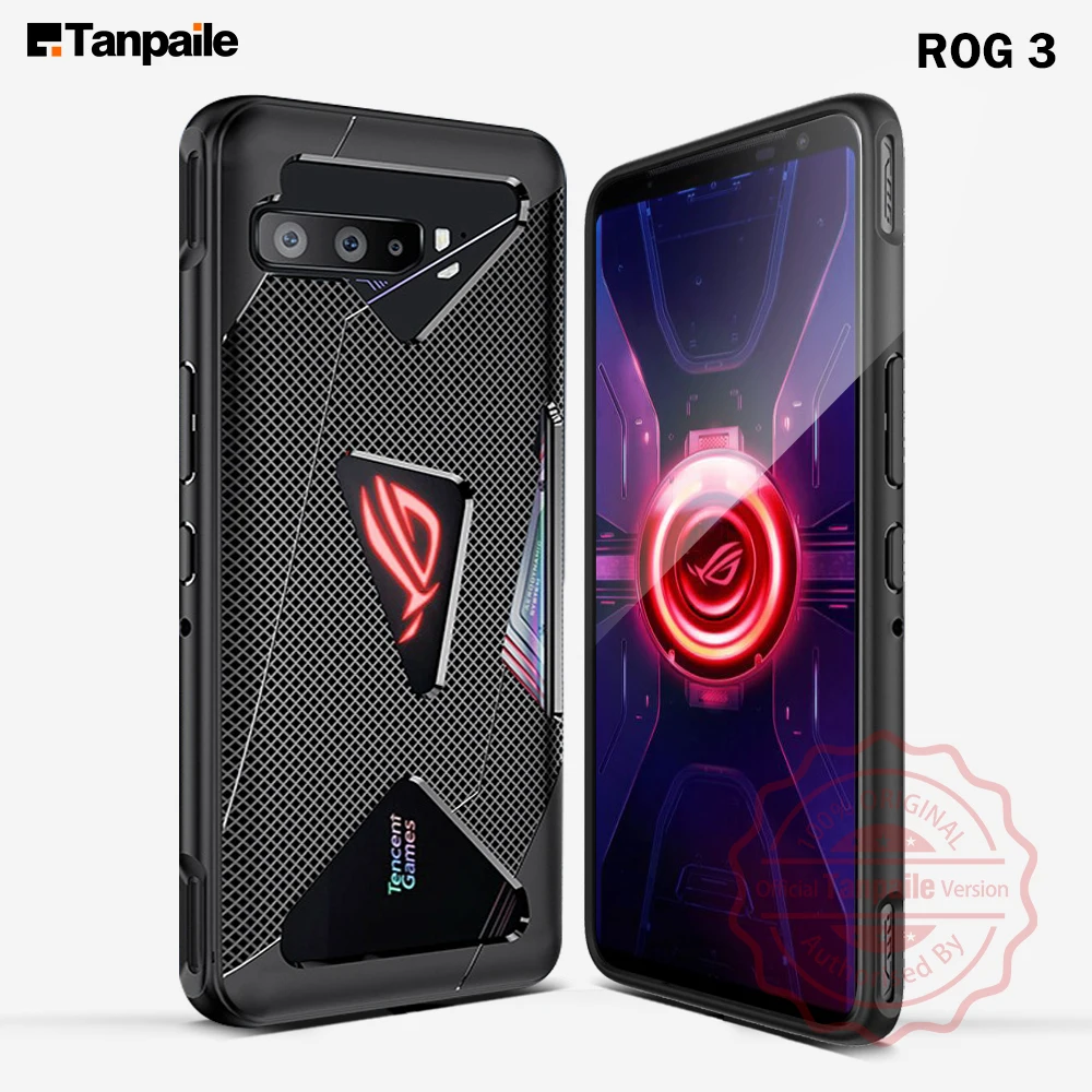 

Tanpaile【Arms】Shockproof Gaming Heat Dissipation Case for ASUS ROG 3 2 5 6 7 Cover Soft TPU Back Air Trigger Compatible Camera