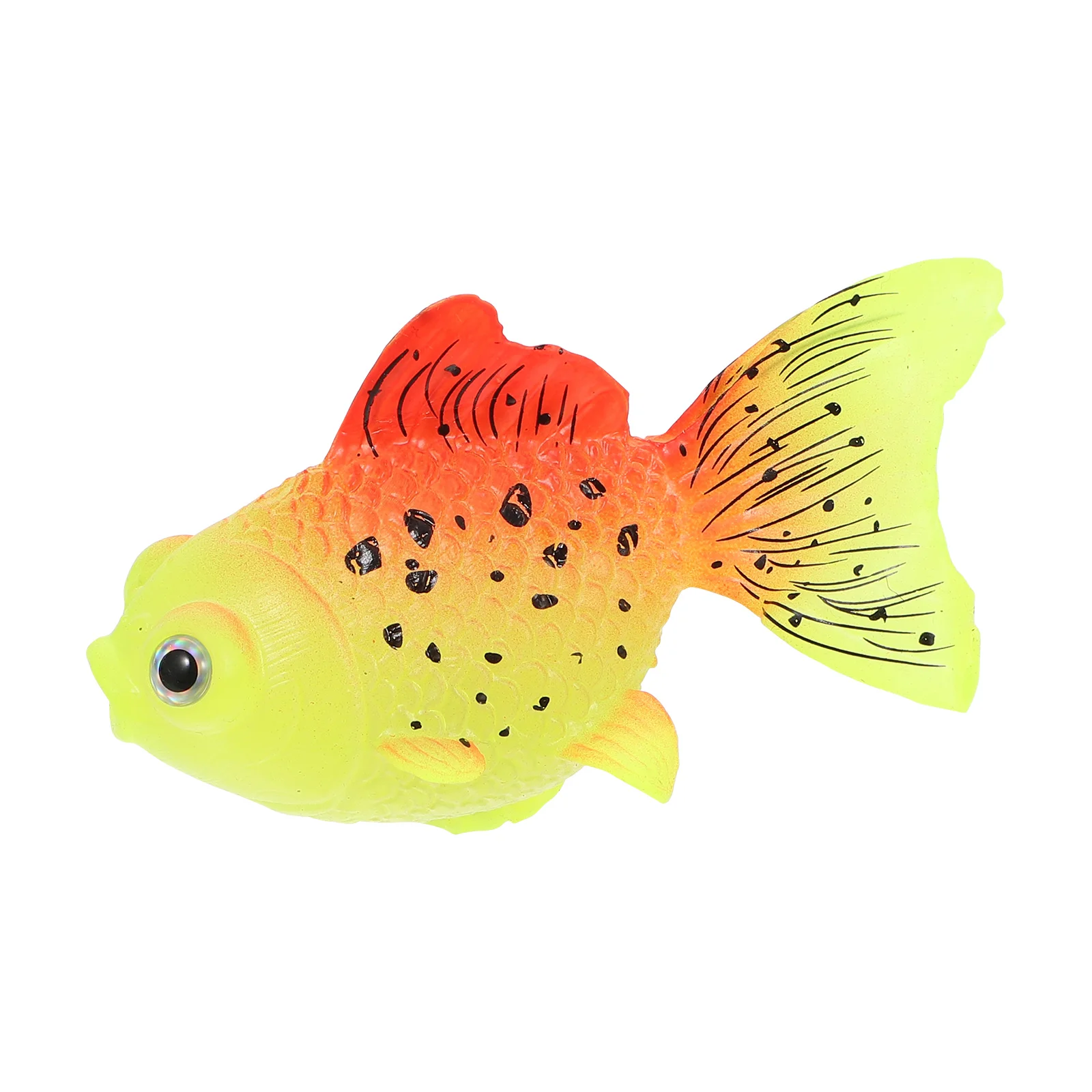 

1Pc Flashing Aquarium Decorations Silicone Goldfish Figurine Crystal Sea Life Statue