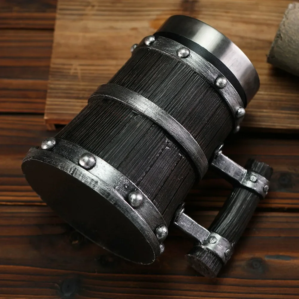 2023 пивная кружка в деревянном стиле викингов кофейная чашка из нержавеющей стали