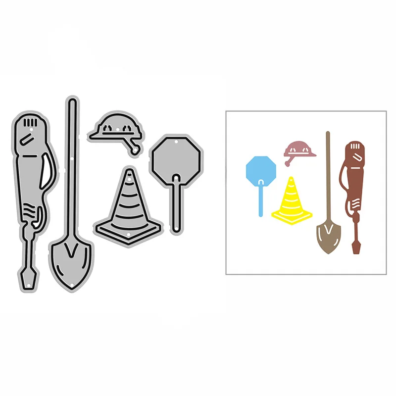 

2022 DIY Construction Tools Metal Cutting Dies for Scrapbooking and Card Making Journal Decoration New Embossing Craft No Stamps