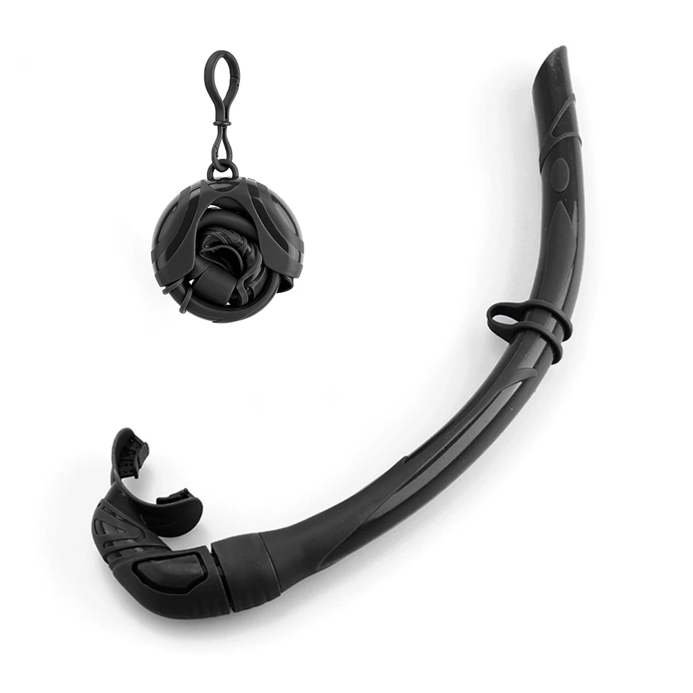 

2022 Professional Silicone Foldable Snorkel with Compact Case Women Men Roll Up Snorkel Wet Breathing Tube For Snorkeling