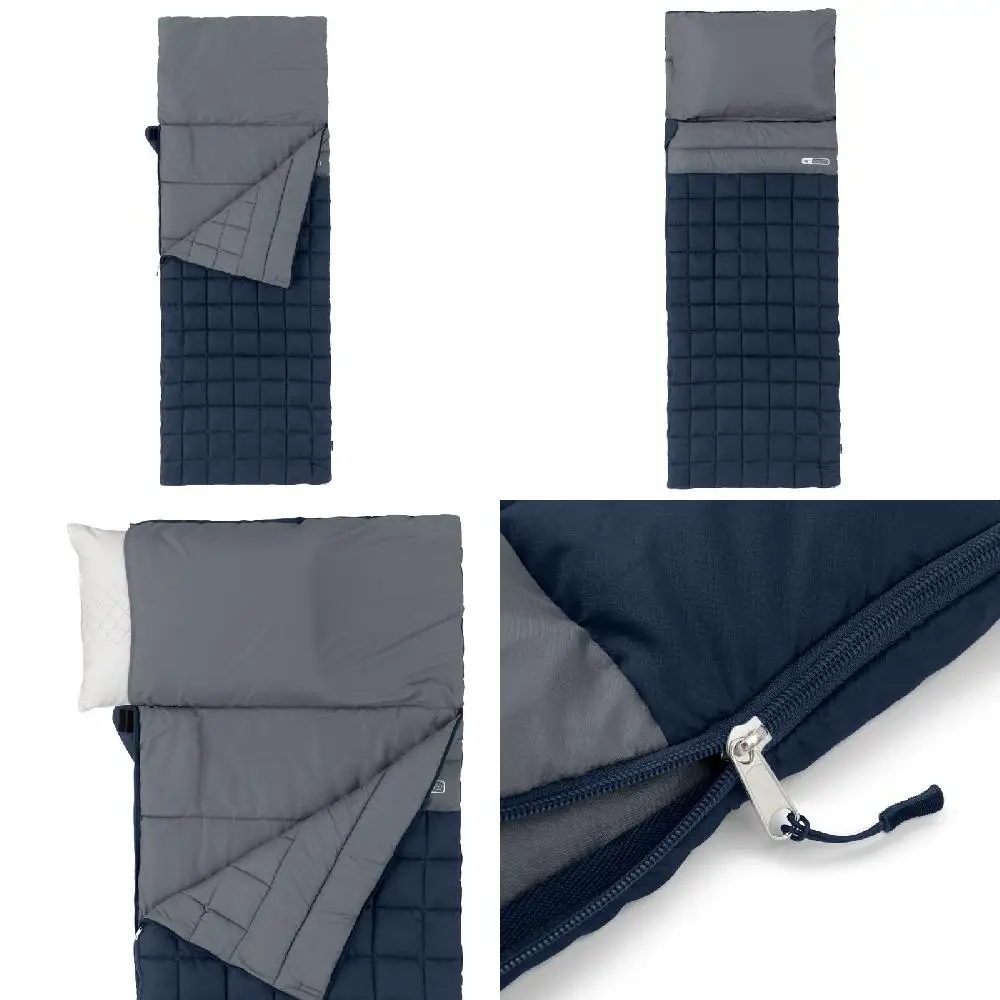 

. Super Soft & Big 95x34in Navy & Gray Weighted Sleeping Bag for Maximum Comfort & Deepest Sleep.