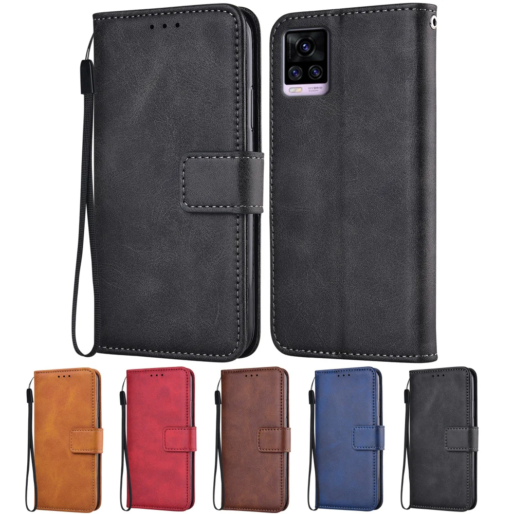 

Кожаный чехол-книжка с подставкой для Vivo V20 2021