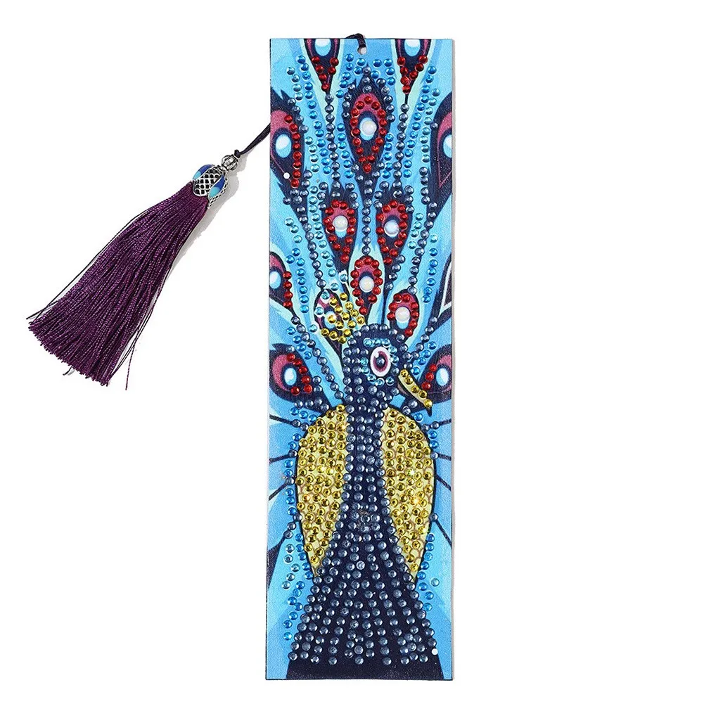 

Kit Bookmark Leather Diamond Painting Mosaic DIY Special Shaped Tassel
