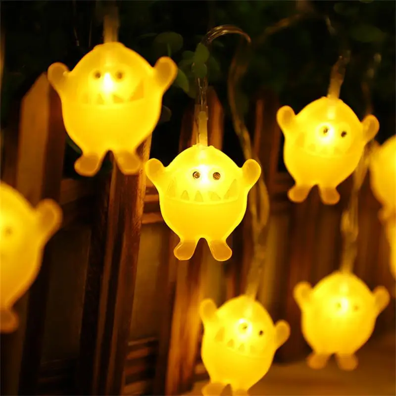 

Multi-role Ghost Pumpkin Lantern Battery Powered Cute Lamp For Halloween High-quality Halloween Lighting Tools Durable 1m/2m/