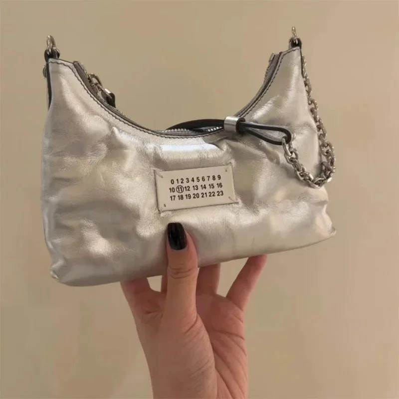 

Bag Star with Hobo Mini Armpit Sheep Leather Women's Bag Silver Avocado Green Satchel Shoulder Bag