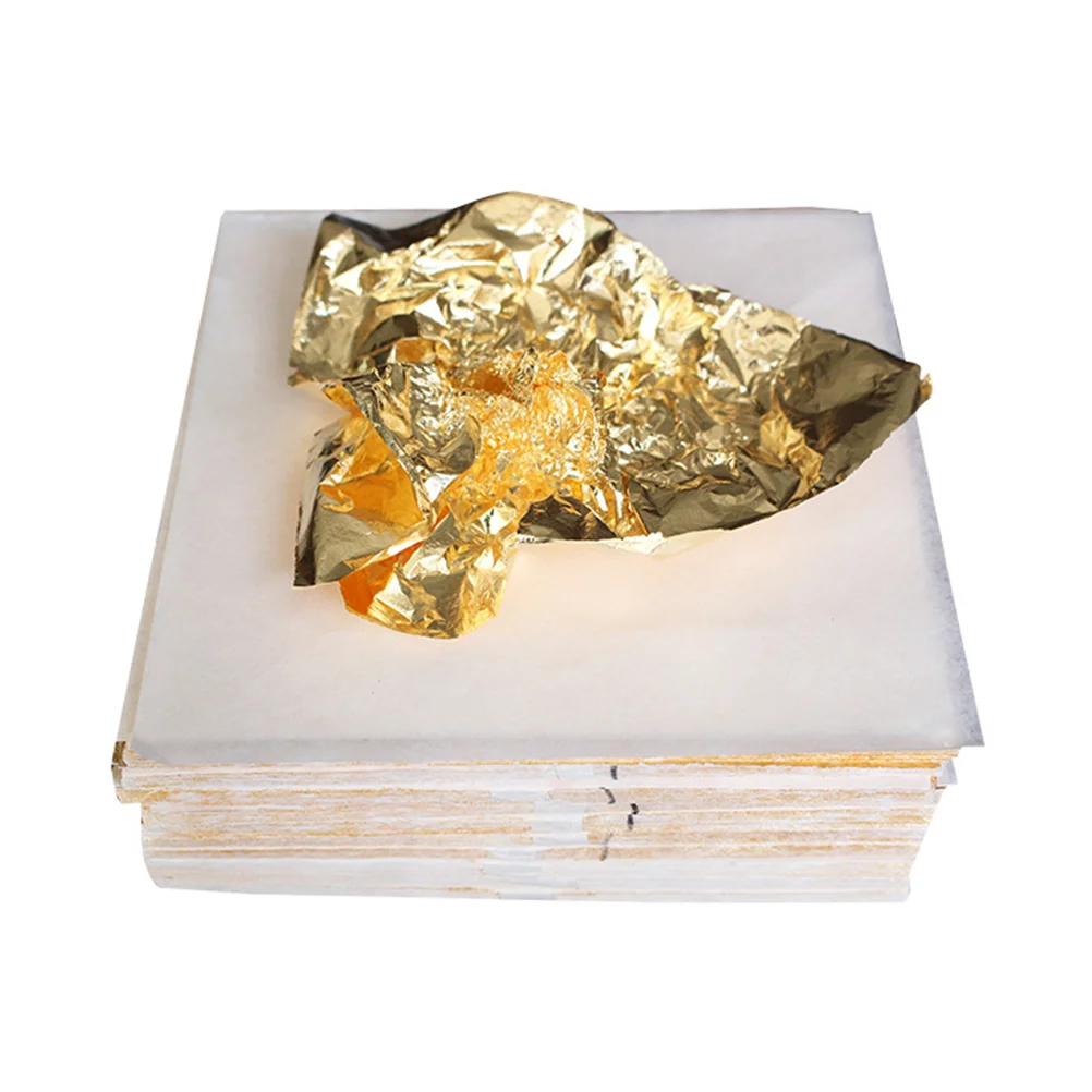

Paper Gold Sheets Imitation Leafdecor Crafts Painting Flake Diy Decoration Printing