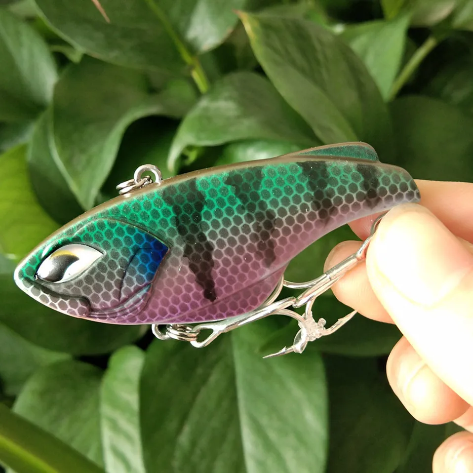

6PCS VIB Lures sinking Fishing Lure Rattle Minnow Artificial Hard Baits Plastic Lipless Crankbait For Bass Pike Perch