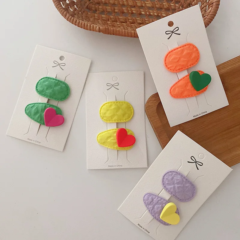

2 Piece/set Hair Clips Hairpins For Baby Toddler Hair Accessories Children Hair Wear Girls Hair Pins Bb Clips Handmade Barrettes