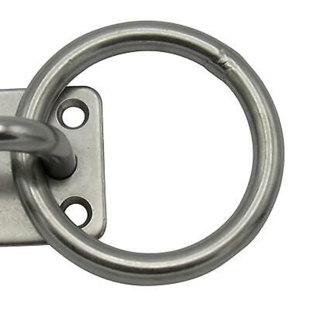 

Marine Eye Plate Stable Stainless Steel Universal With Ring Rust Protection Square Yacht 6mm Accessories Cabin