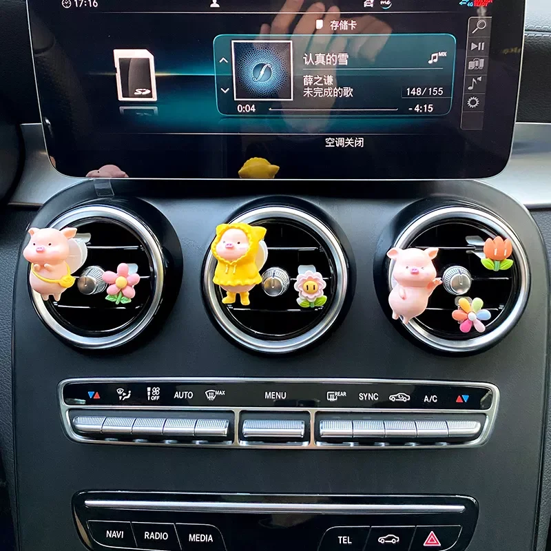 

Creative cute piggy car perfume air conditioning air outlet aromatherapy car air freshener interior car accessories girl gift