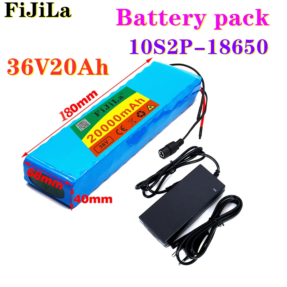 

10S2P 36V20Ah Batterie ebike batterie pack 18650 Li-Ion Batterie 500W High Power und Kapazität 42V Motorrad roller mit ladegerät