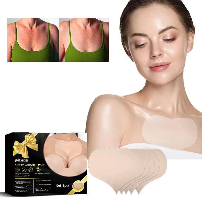 

5Pcs Reusable Anti Wrinkle Chest Sticks Chest Skin Care Anti Aging Breast Lifting Patch Moisture Silicone Transparent Patch