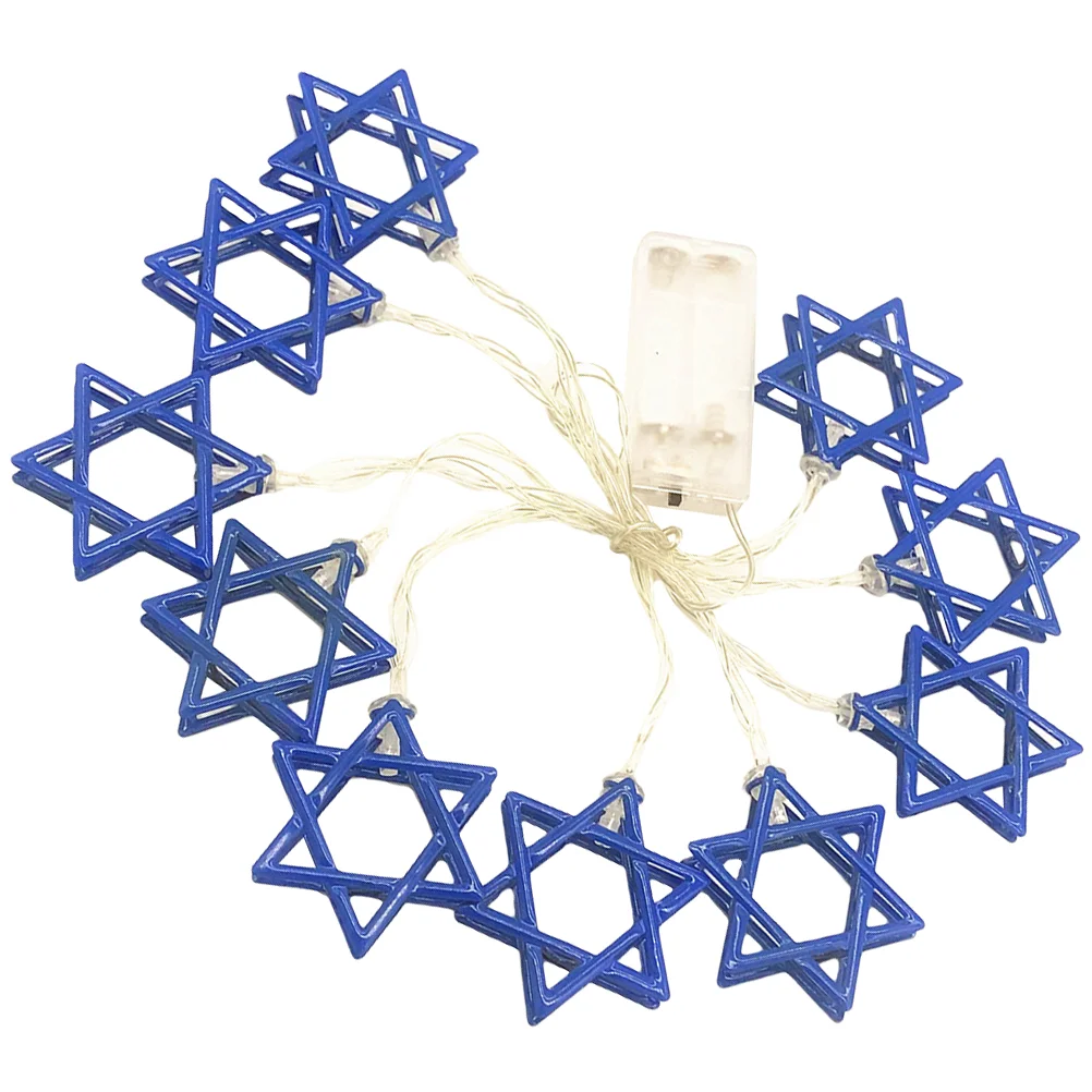 

Hanukkah Six Pointed Star String Light Festival Decorative Light Hanukkah Decor (165 Meters 10 LED)