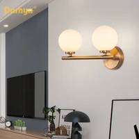 nordic glass ball led wall light for living room interior bedroom led wall lighting fixture with 4w g9 bulb wall sconce for home