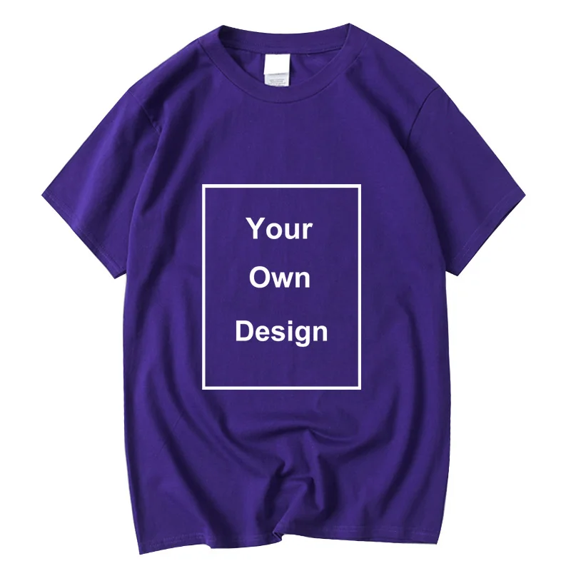 XINYI Men's T-shirt 100% cotton Your OWN Design t-shirt man Brand Logo/Picture Custom DIY print loose o-neck t-shirt male tops