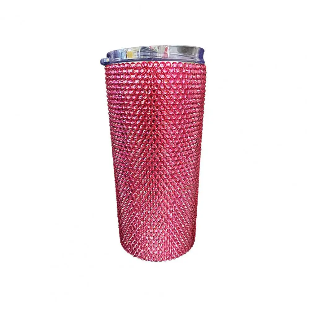 

Water Bottle Rhinestone Studded Elegant 304 Stainless Steel Stylish Reusable Drinking Cup for Household