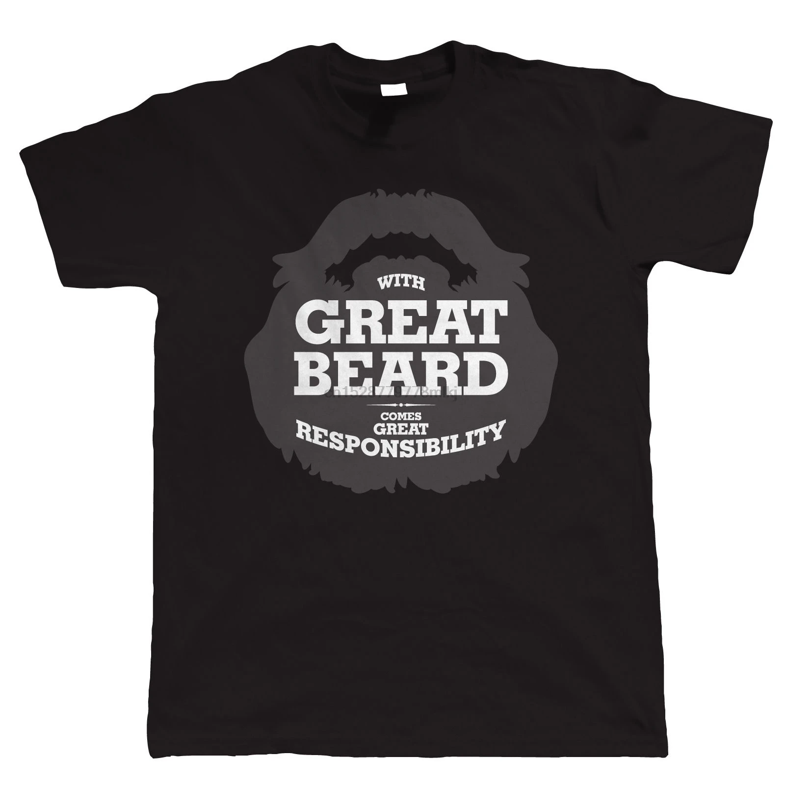 Забавная футболка с принтом "большая борода приходит большой