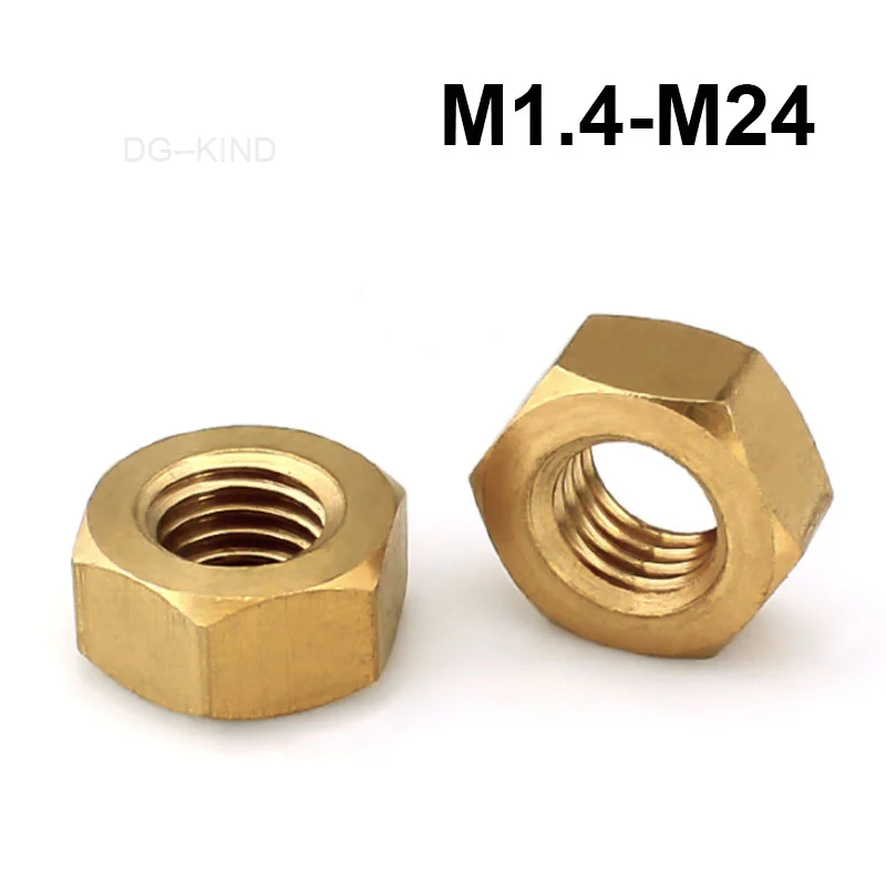 

Brass Nuts Hex Nut M1. 4 M1. 6 M2 M2. 5 M3 M4 M5 M6 M8 M10 M12 M14 M16 M18 M20 M22