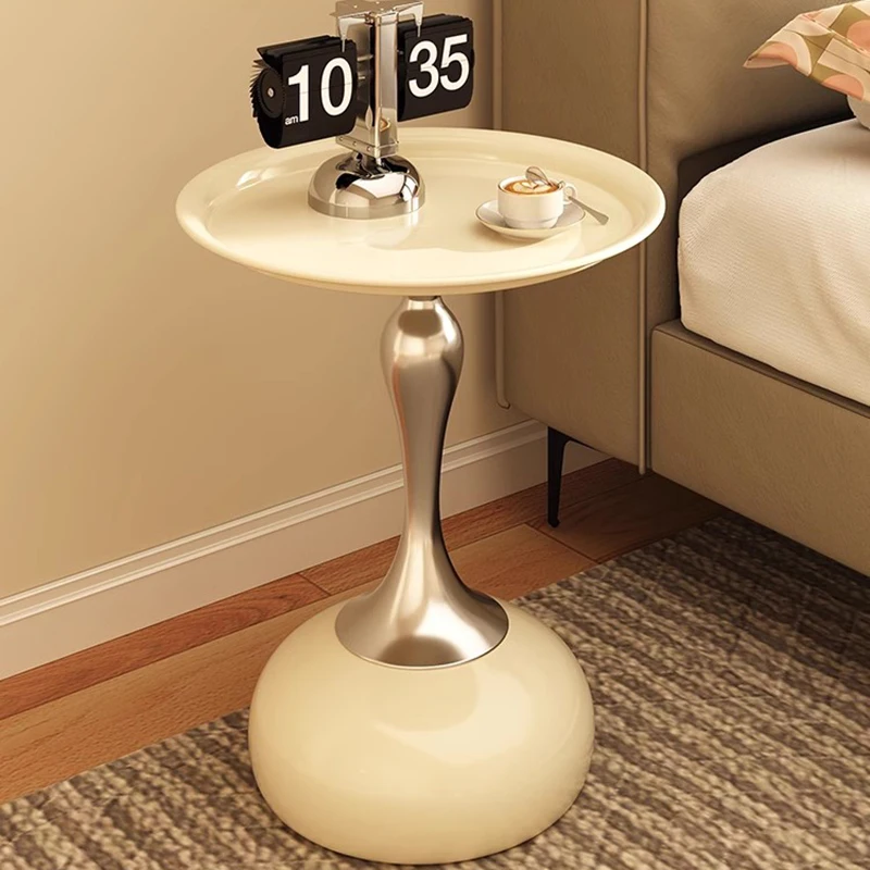 Итальянский журнальный столик простой прозрачный круглый кухонный