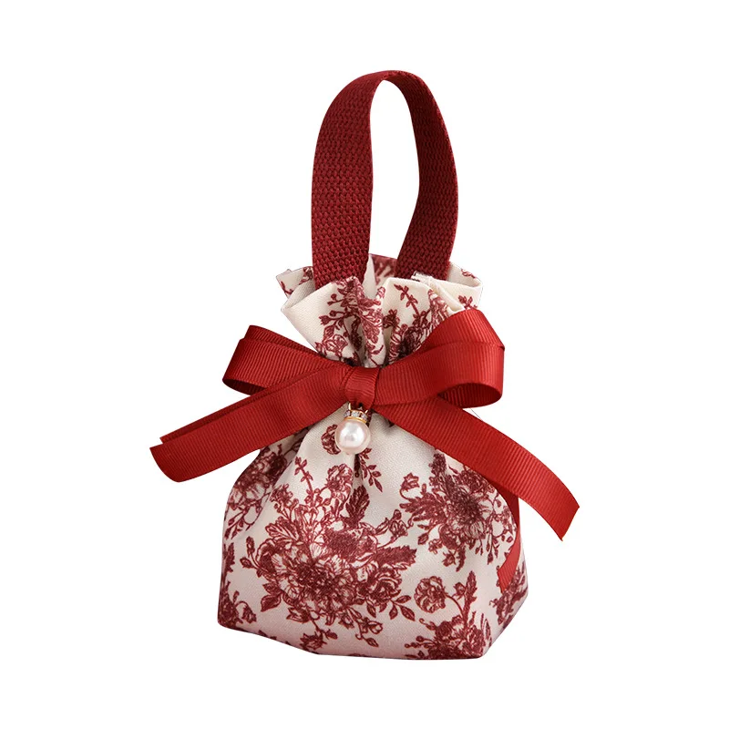 

10/30/50pcs Wedding Candy Bags Canvas Portable Drawstring Bag for Gifts Chocolate DIY Gift Bag Christmas Birthday Party Decor