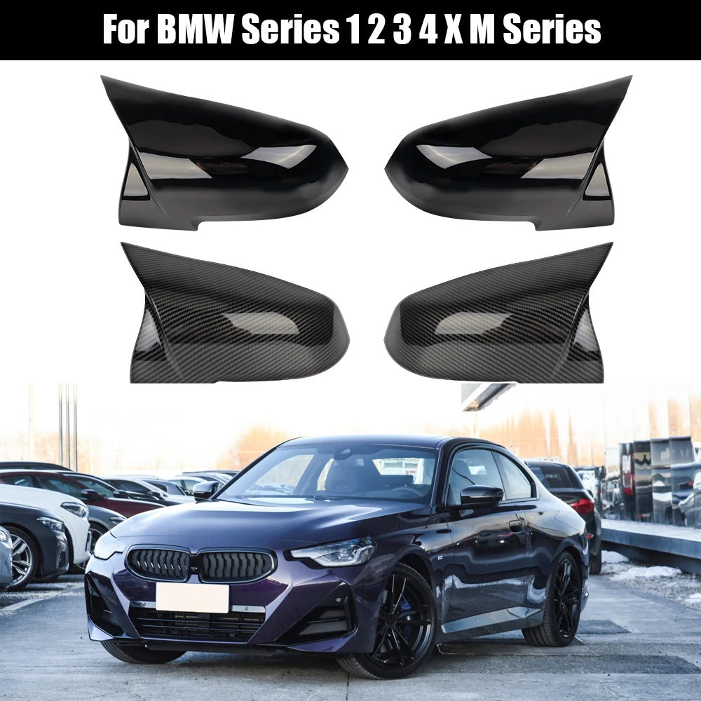 

Cap Rearview Mirror Covers For BMW Series 1 2 3 4 X M 220i 328i 420i F20 F21 F22 F23 F30 F32 F33 F36 X1 Carbon Black 1 Pair