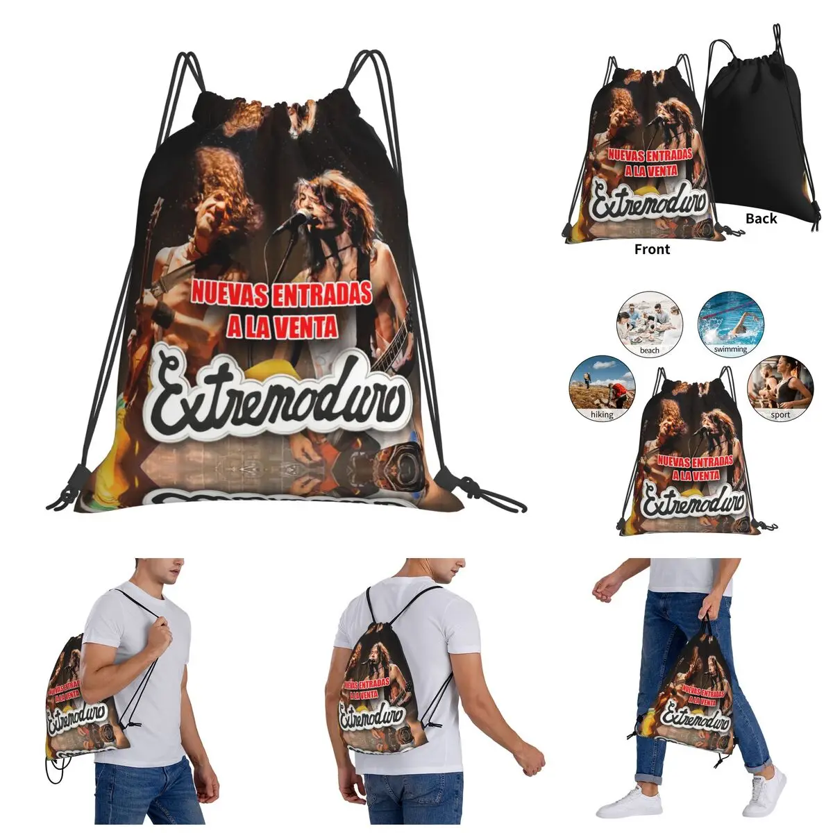 

Extremoduro, Nuevas Entradas Ya A La Venta Las Entradas Drawstring Bags Gym Bag Vintage Backpack Funny Novelty Blanket roll